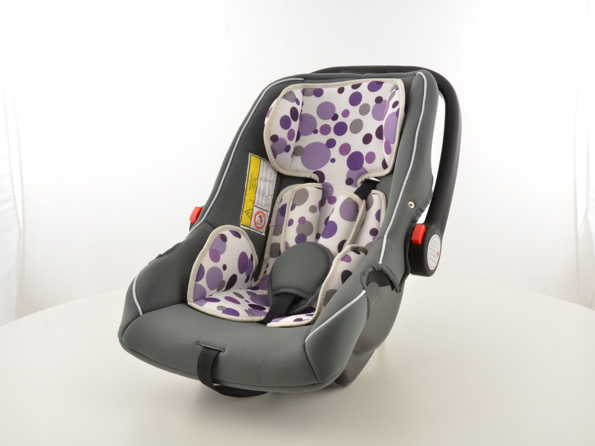 Kinderautositz Babyschale Autositz schwarz/weiß/lila Gruppe 0+, 0-13 kg Kinderautositz Babyschale Autositz schwarz/weiß/lila Gruppe 0+, 0-13 kg